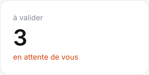 Trois propositions en attente de votre validation